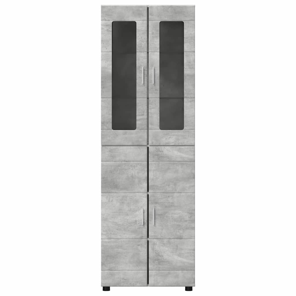 Highboard FLORIN 60 x 35 x 182 cm Beton Grau Holzwerkstoff