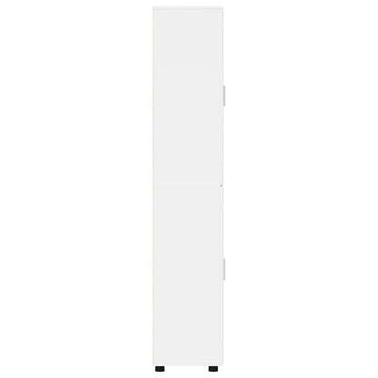 Highboard FLORIN 60 x 35 x 182 cm Hochglanz Weiß Holzwerkstoff
