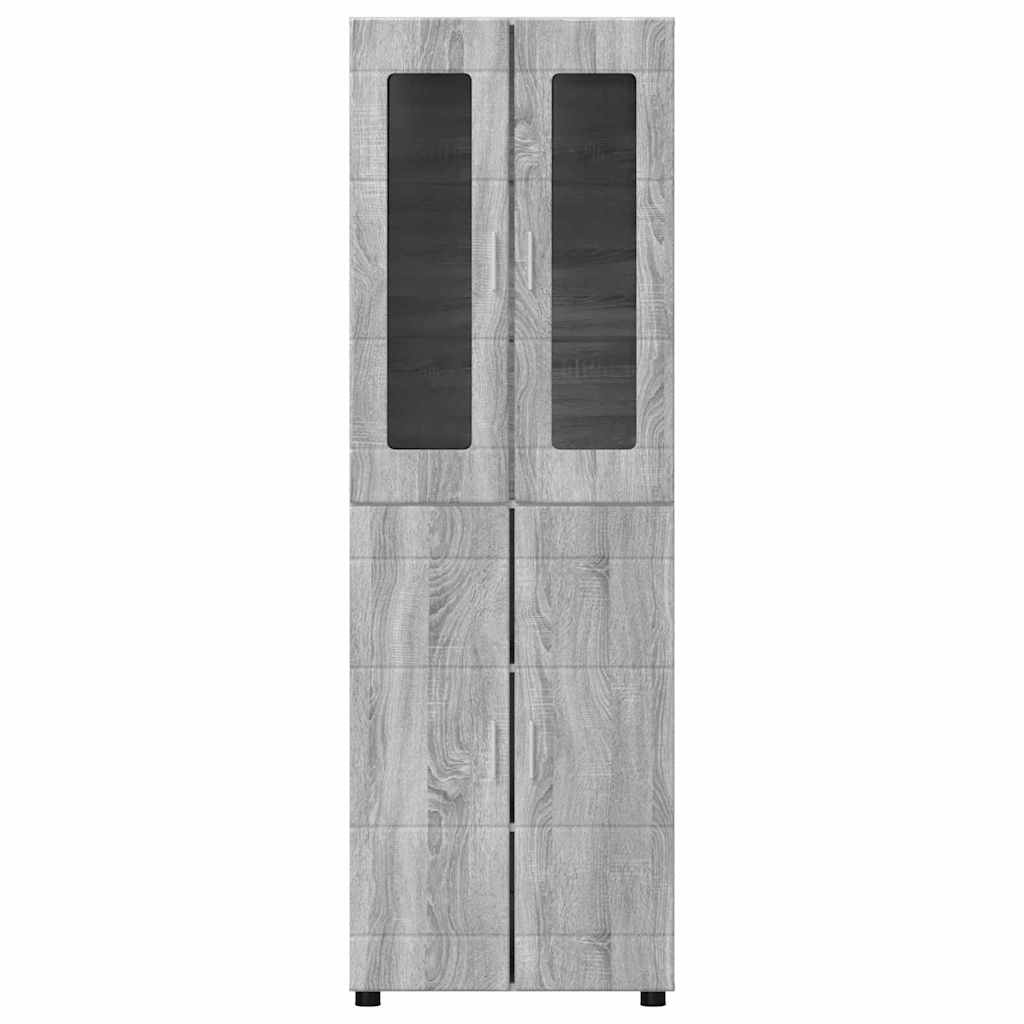 Highboard FLORIN 60 x 35 x 182 cm Graues Sonoma Holzwerkstoff