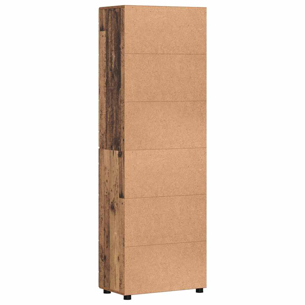 Highboard FLORIN 60 x 35 x 182 cm Altholz Holzwerkstoff