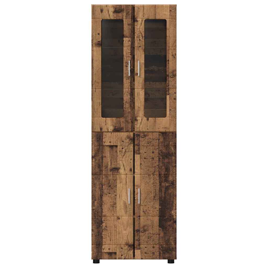 Highboard FLORIN 60 x 35 x 182 cm Altholz Holzwerkstoff