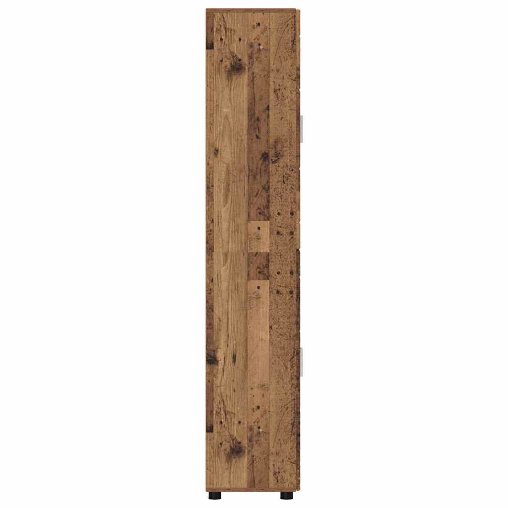 Highboard FLORIN 60 x 35 x 182 cm Altholz Holzwerkstoff
