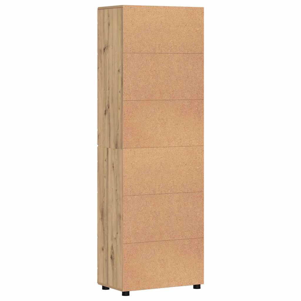 Highboard FLORIN 60 x 35 x 182 cm Artisan-Eiche Holzwerkstoff