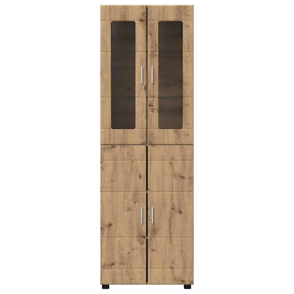 Highboard FLORIN 60 x 35 x 182 cm Artisan-Eiche Holzwerkstoff