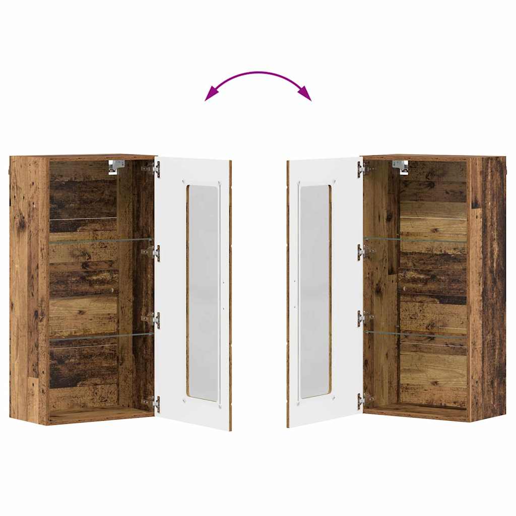 TV-Schrankset mit Schubladen FLORIN 3 pcs Altholz Holzwerkstoff