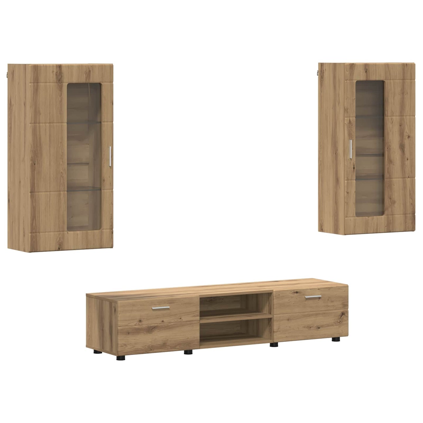 TV-Schrankset FLORIN 3 pcs Artisan-Eiche Holzwerkstoff