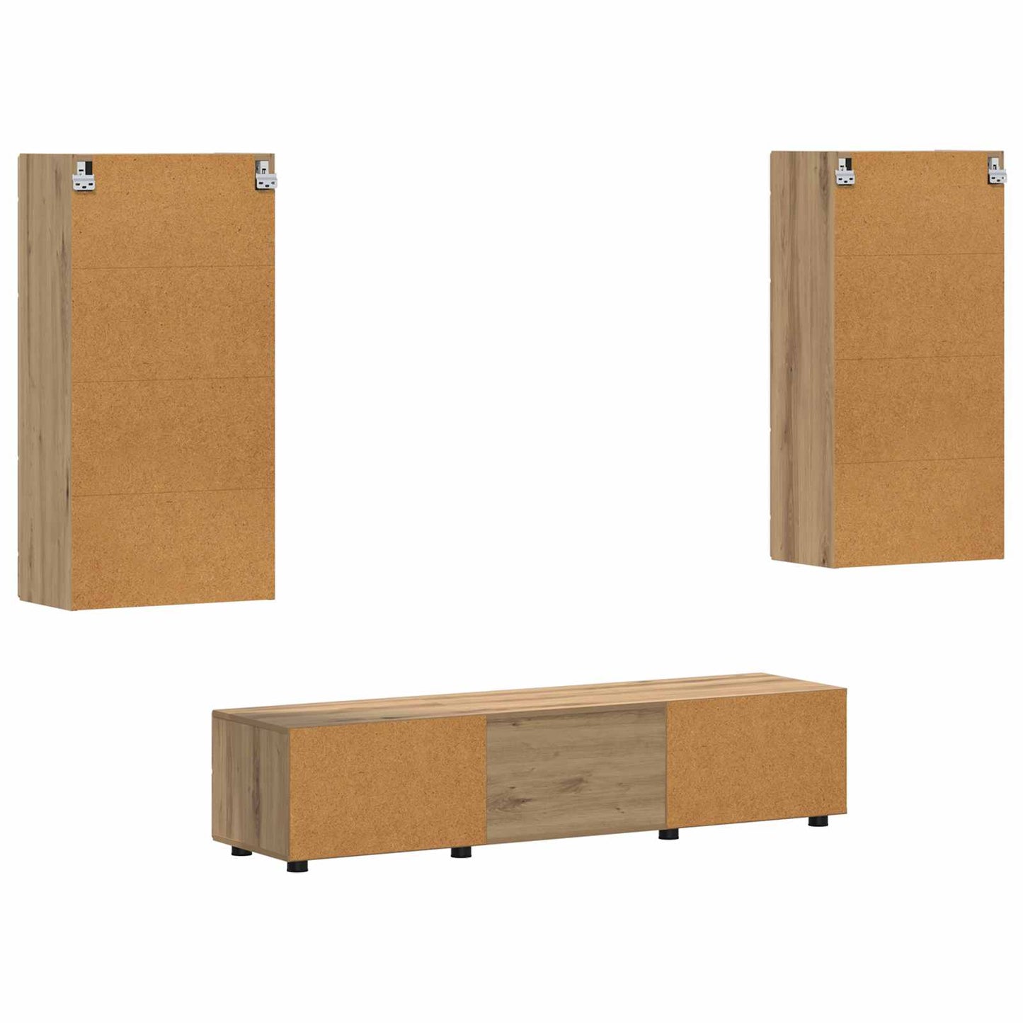 TV-Schrankset FLORIN 3 pcs Artisan-Eiche Holzwerkstoff