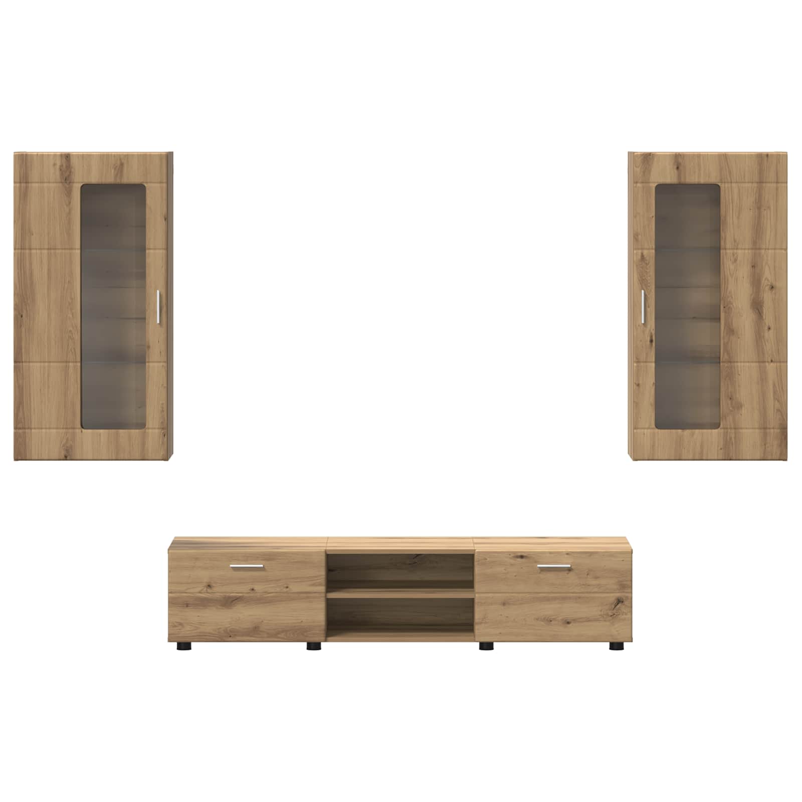 TV-Schrankset FLORIN 3 pcs Artisan-Eiche Holzwerkstoff