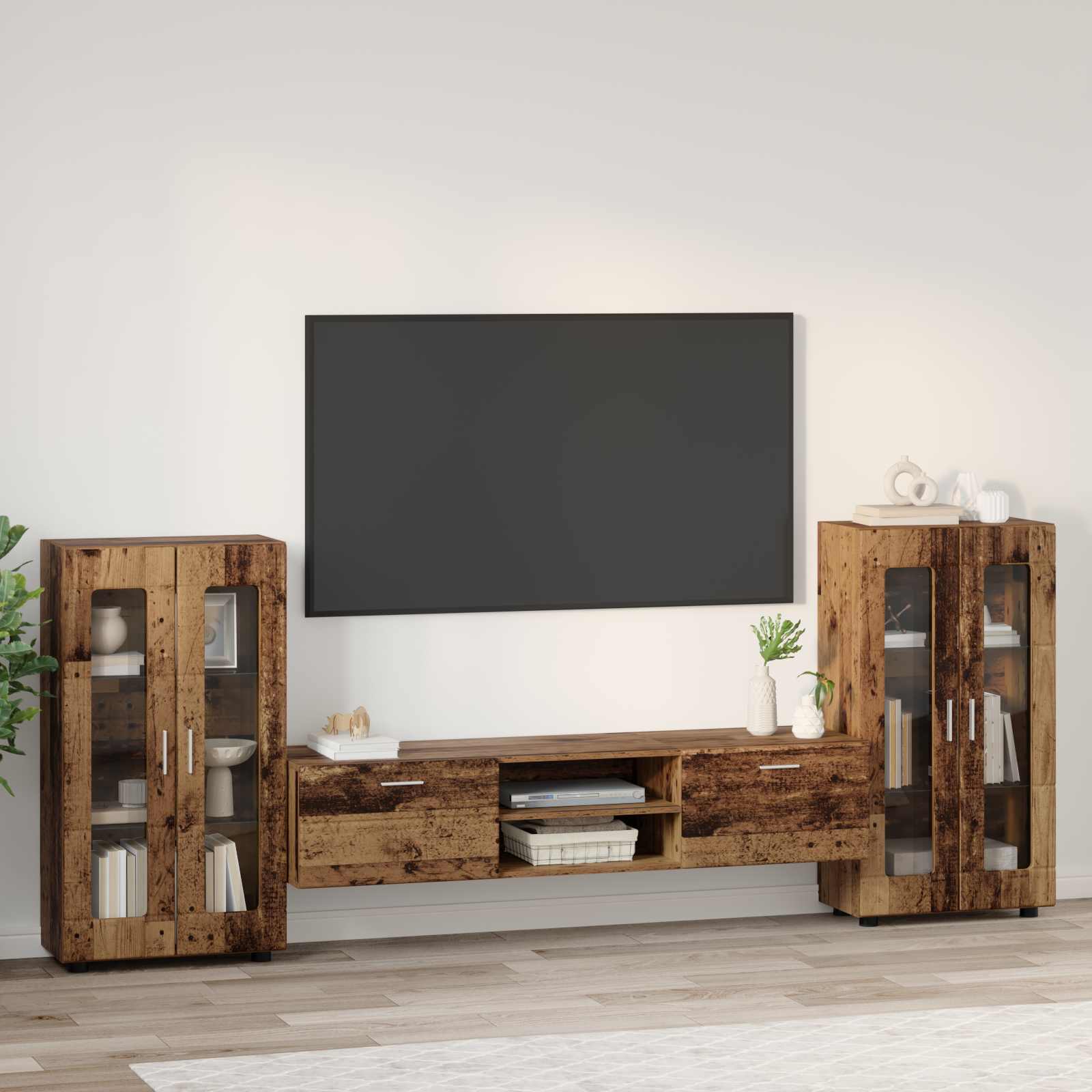 TV-Schrankset FLORIN 3 stk. Altholz Holzwerkstoff