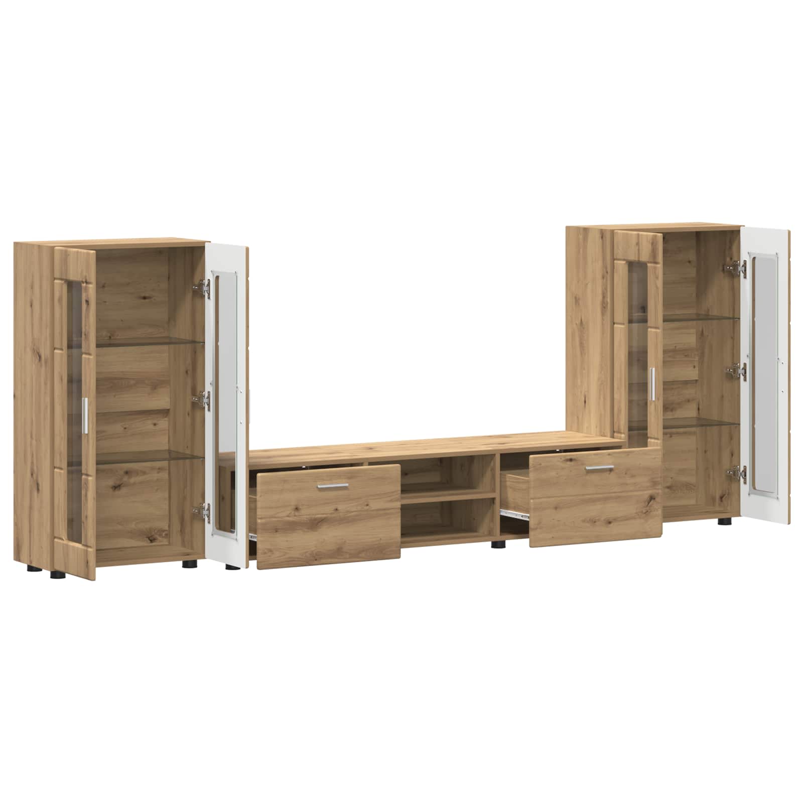 TV-Schrankset FLORIN 3 stk. Artisan-Eiche Holzwerkstoff