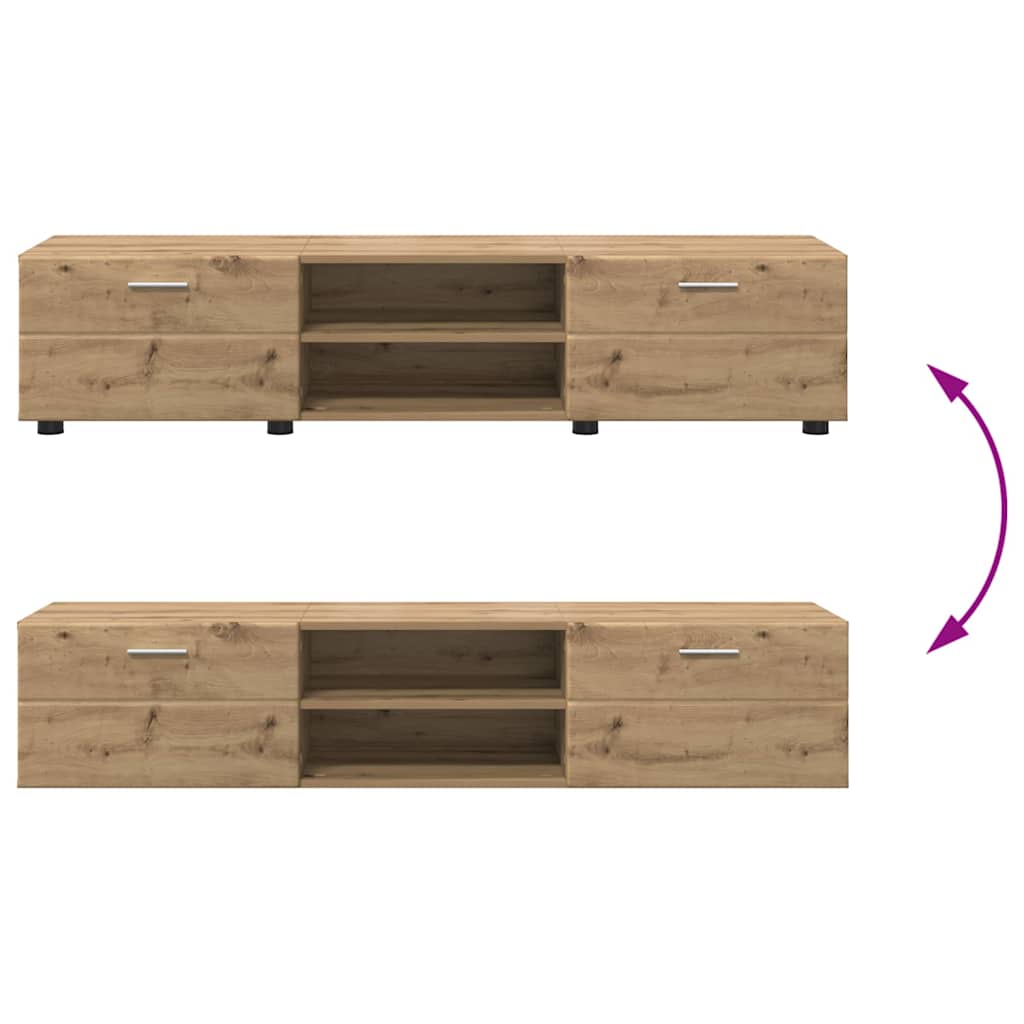 TV-Schrankset FLORIN 3 stk. Artisan-Eiche Holzwerkstoff