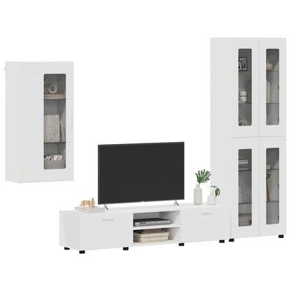 TV-Schrankset FLORIN 3 stk. Weiß Holzwerkstoff