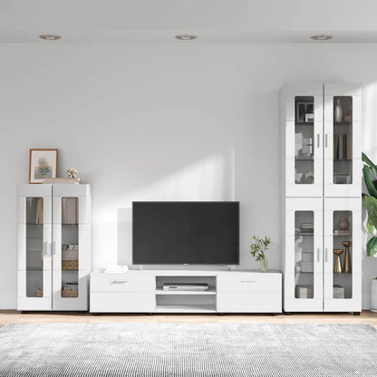 TV-Schrankset FLORIN 3 stk. Weiß Holzwerkstoff