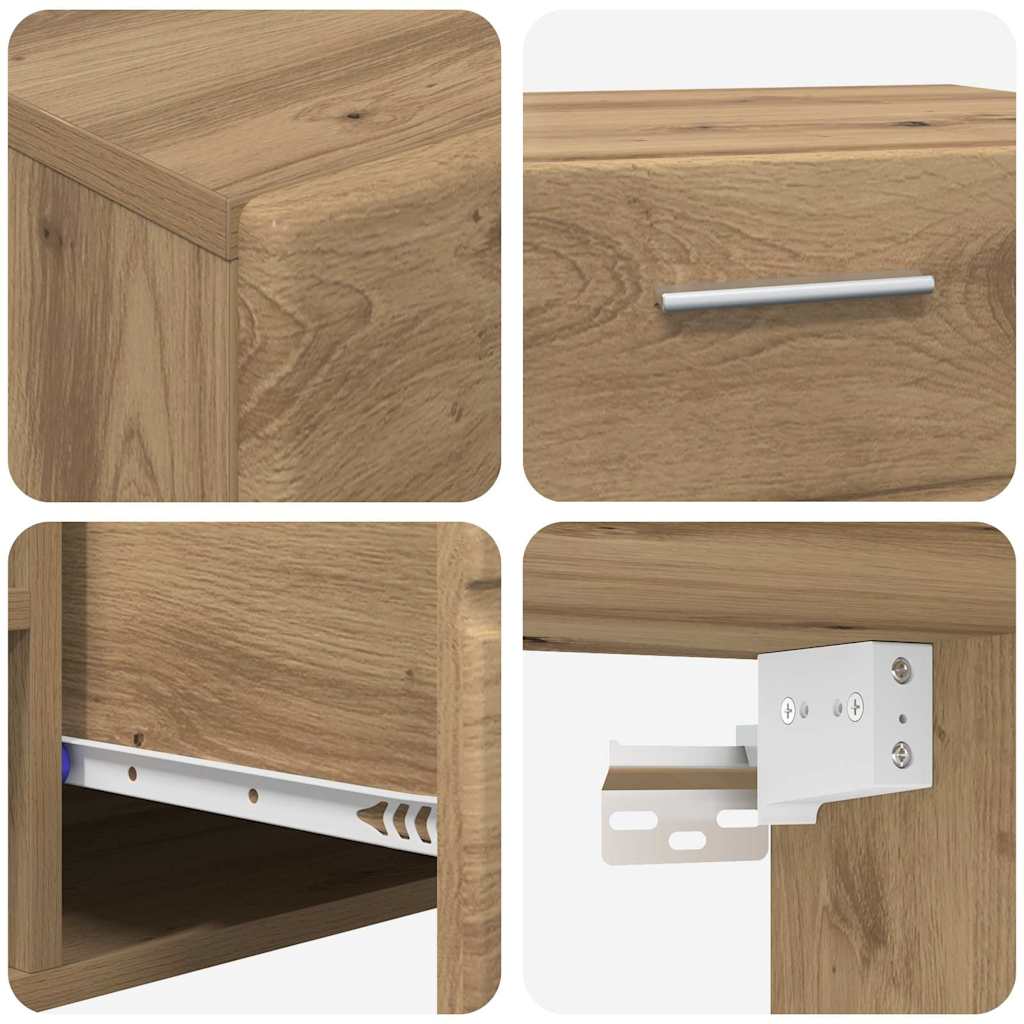 TV-Schrankset FLORIN 3 pcs Artisan-Eiche Holzwerkstoff
