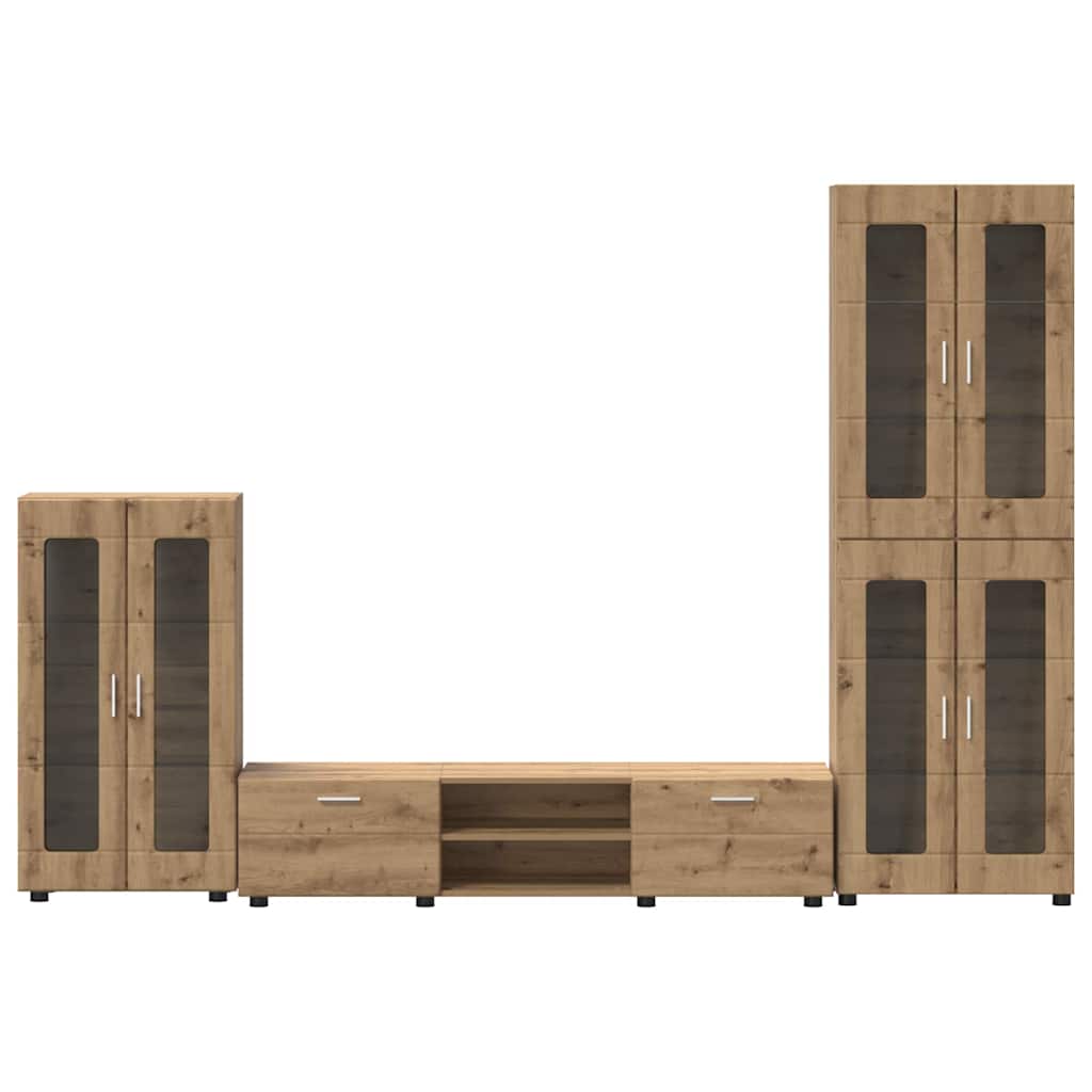 TV-Schrankset FLORIN 3 pcs Artisan-Eiche Holzwerkstoff