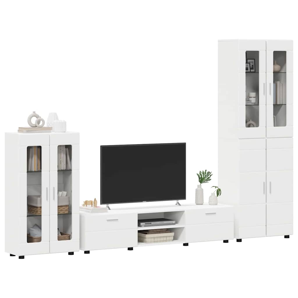 TV-Schrankset FLORIN 3 stk. Weiß Holzwerkstoff