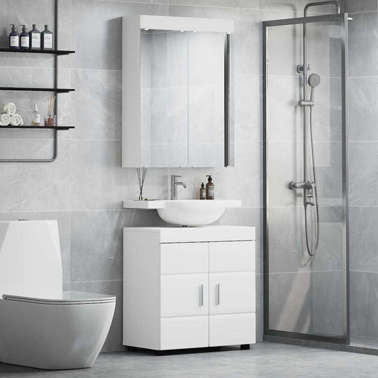 Badezimmermöbel-Set TULUM 2 stk. Weiß 60 x 34 x 63 cm