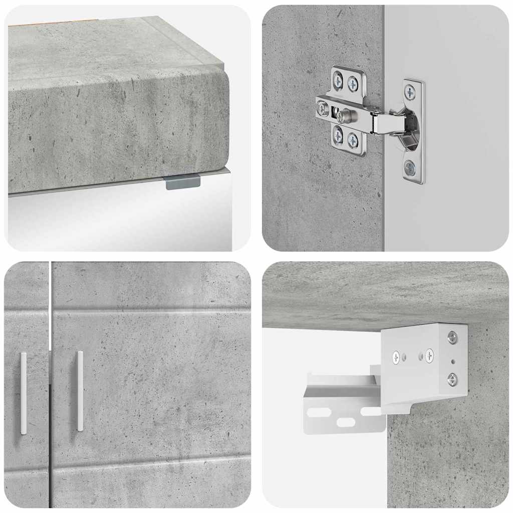 Badezimmermöbel-Set TULUM 2 stk. Beton Grau 60 x 34 x 63 cm