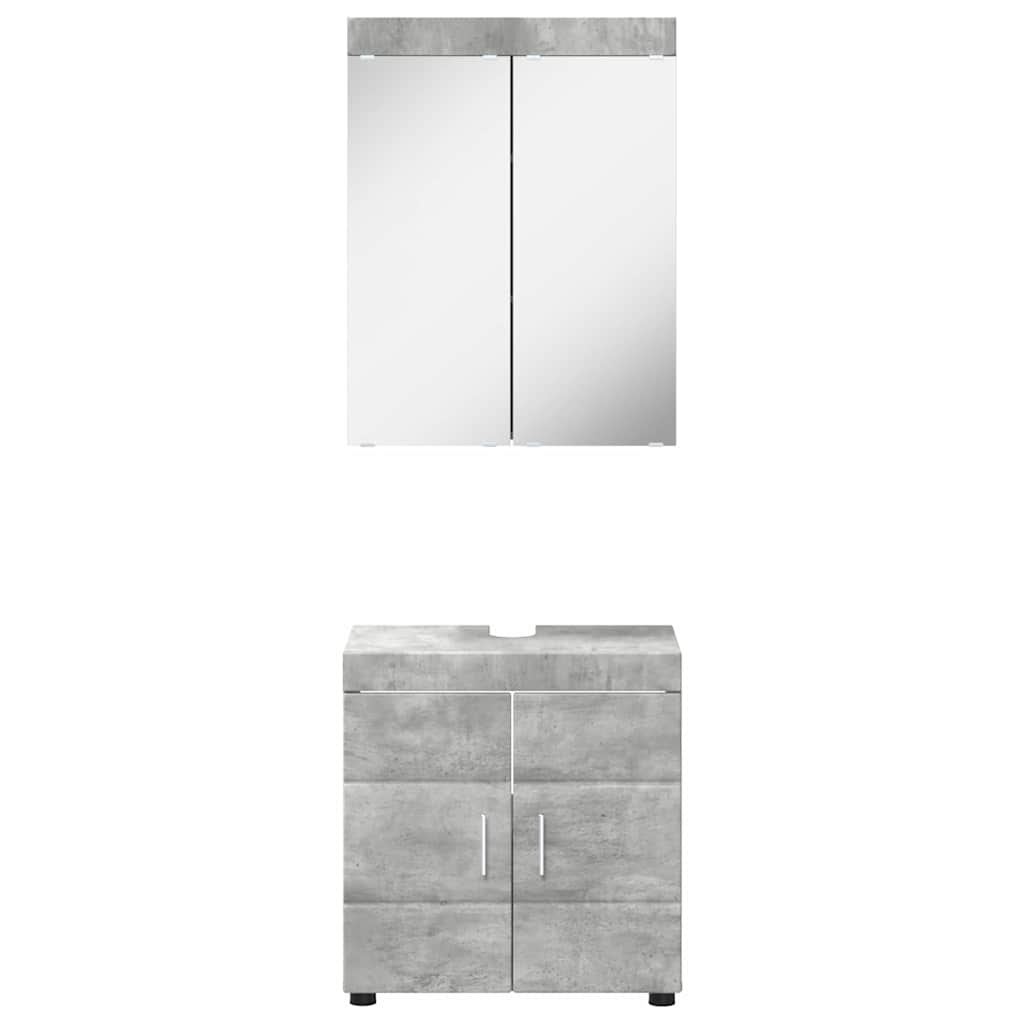 Badezimmermöbel-Set TULUM 2 stk. Beton Grau 60 x 34 x 63 cm