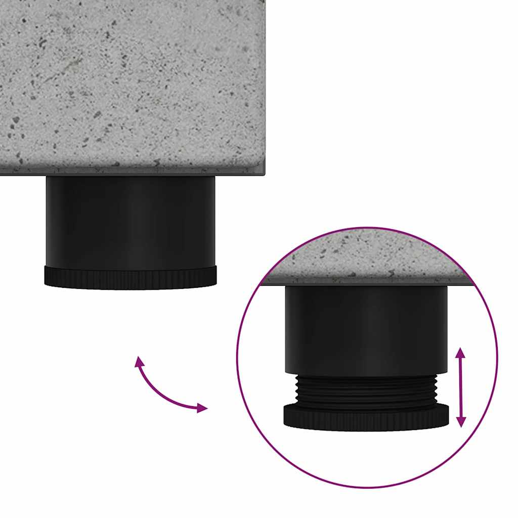 Badezimmermöbel-Set TULUM 2 stk. Beton Grau 60 x 34 x 63 cm