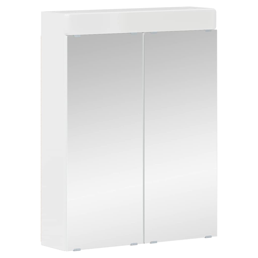 Badezimmermöbel-Set TULUM 2 pcs Hochglanz Weiß 60 x 34 x 63 cm