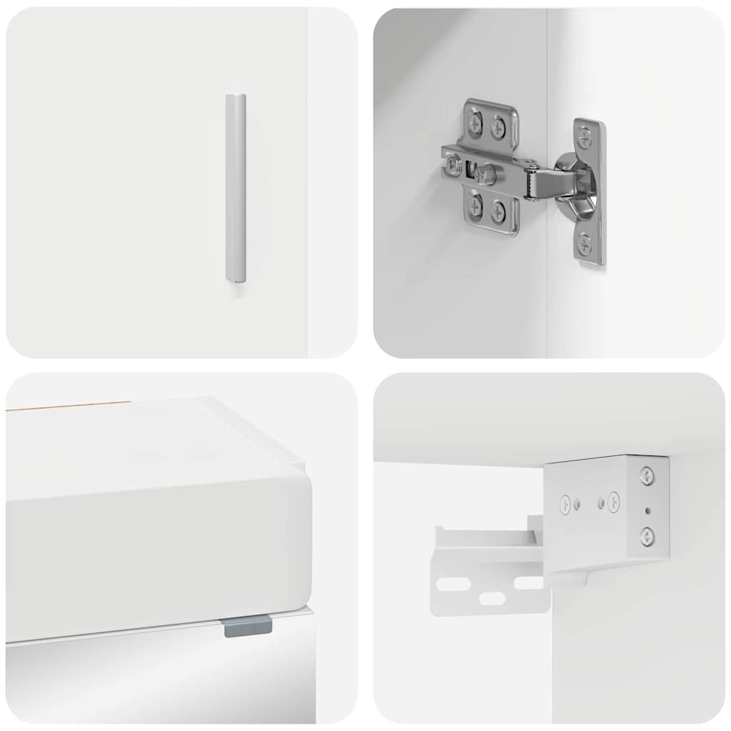 Badezimmermöbel-Set TULUM 3 stk. Weiß 60 x 34 x 63 cm