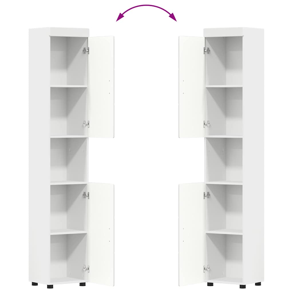 Badezimmermöbel-Set TULUM 3 stk. Weiß 60 x 34 x 63 cm