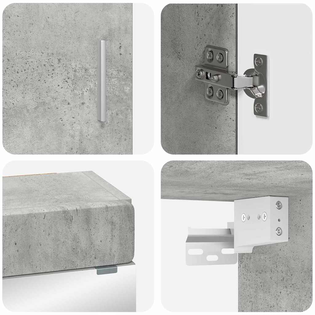 Badezimmermöbel-Set TULUM 3 stk. Beton Grau 60 x 34 x 63 cm