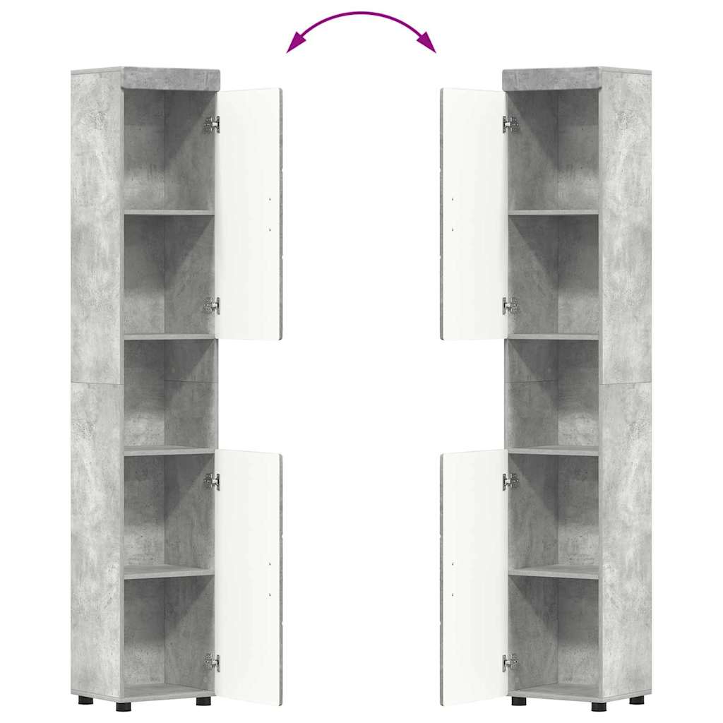 Badezimmermöbel-Set TULUM 3 stk. Beton Grau 60 x 34 x 63 cm