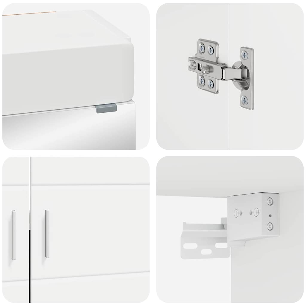 Badezimmermöbel-Set TULUM 4 stk. Weiß 60 x 34 x 63 cm