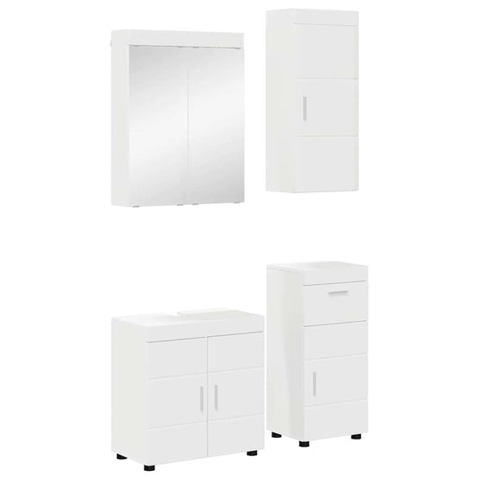 Badezimmermöbel-Set TULUM 4 stk. Weiß 60 x 34 x 63 cm
