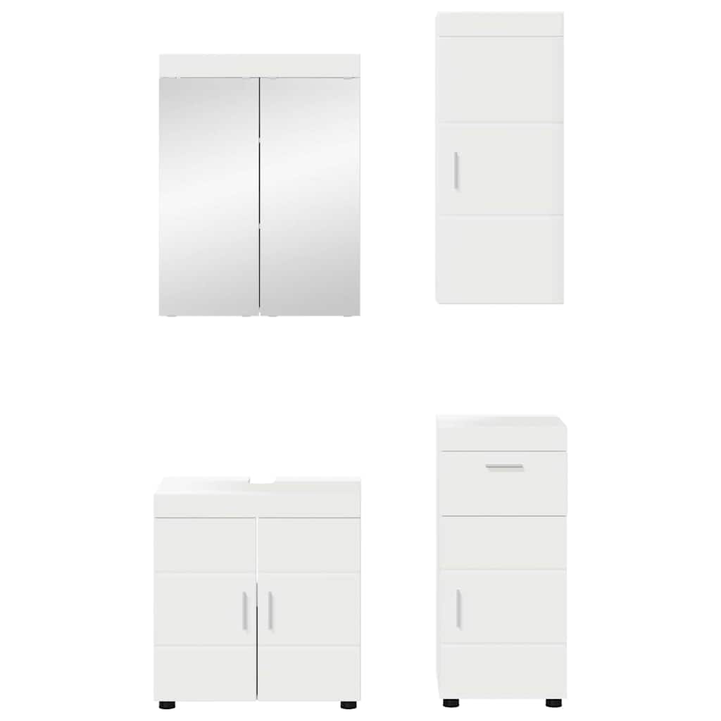 Badezimmermöbel-Set TULUM 4 stk. Weiß 60 x 34 x 63 cm