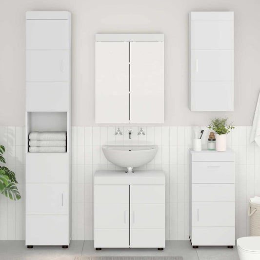 Badezimmermöbel-Set TULUM 5 stk. Weiß 60 x 34 x 63 cm