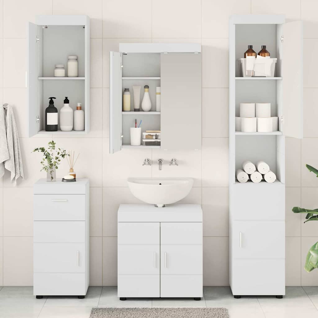 Badezimmermöbel-Set TULUM 5 stk. Weiß 60 x 34 x 63 cm