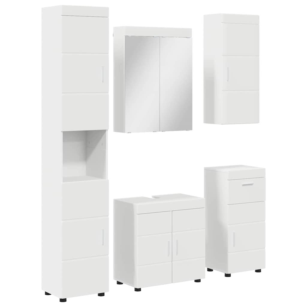 Badezimmermöbel-Set TULUM 5 stk. Weiß 60 x 34 x 63 cm