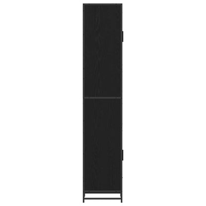 Badezimmermöbel-Set Schwarz Eichen-Optik 35 x 37,5 x 188,5 cm