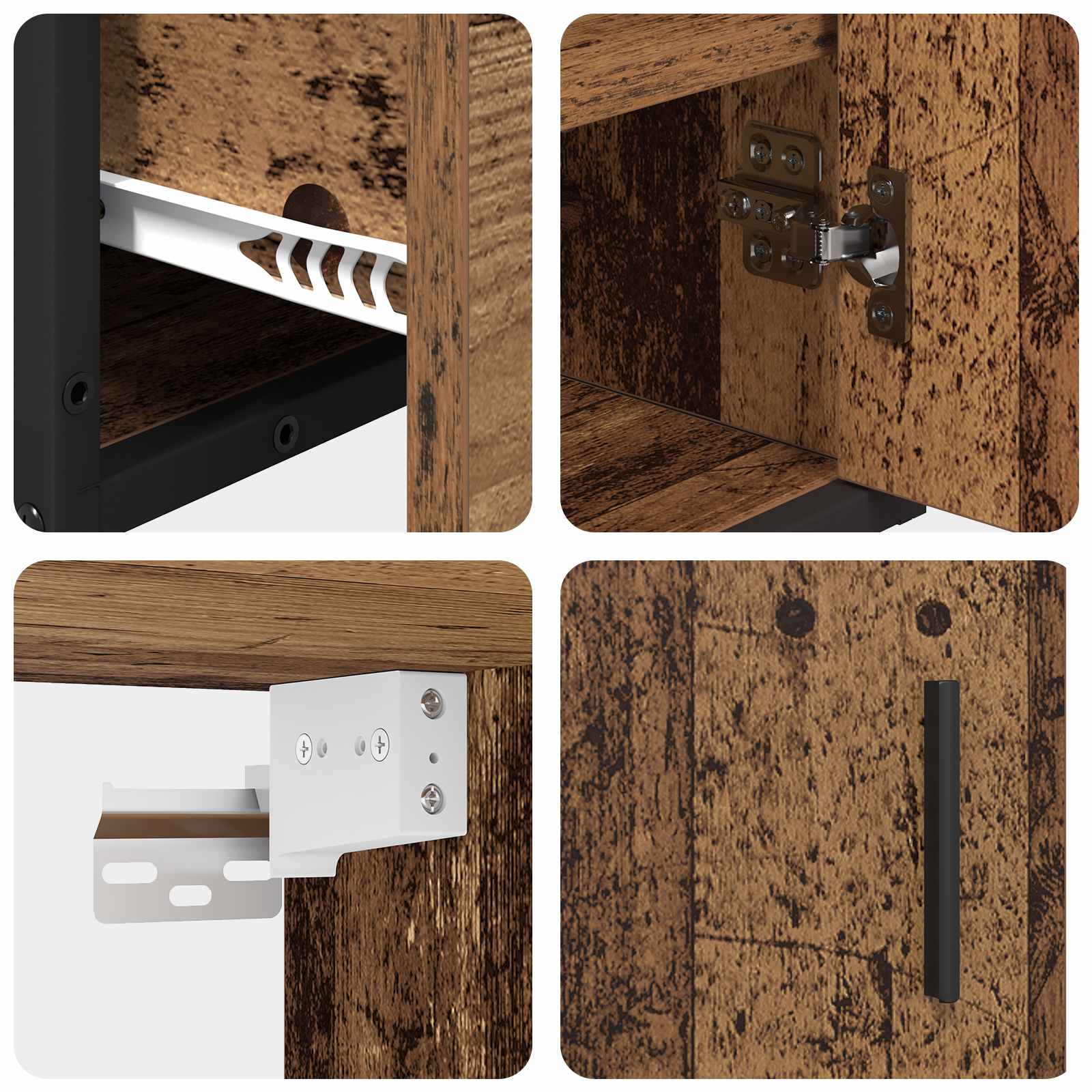 Badezimmermöbel-Set 2 stk. Altholz 65 x 33 x 60 cm