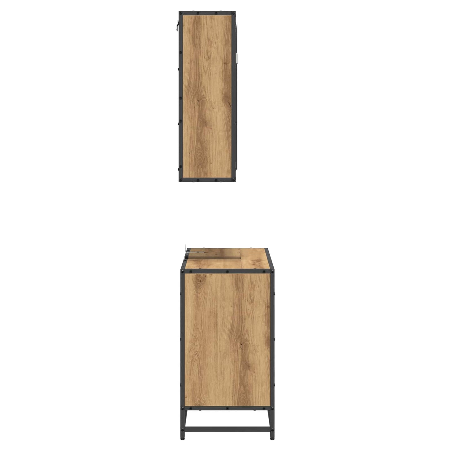 Badezimmermöbel-Set 2 Stk. Artisan-Eiche 65 x 33 x 60 cm