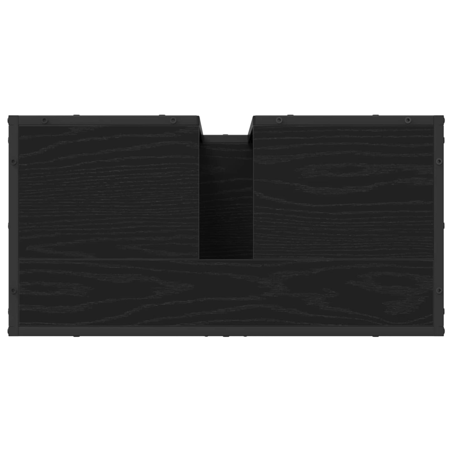 Badezimmermöbel-Set 2 stk. Schwarz Eichen-Optik 65 x 33 x 60 cm