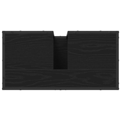 Badezimmermöbel-Set 2 stk. Schwarz Eichen-Optik 65 x 33 x 60 cm