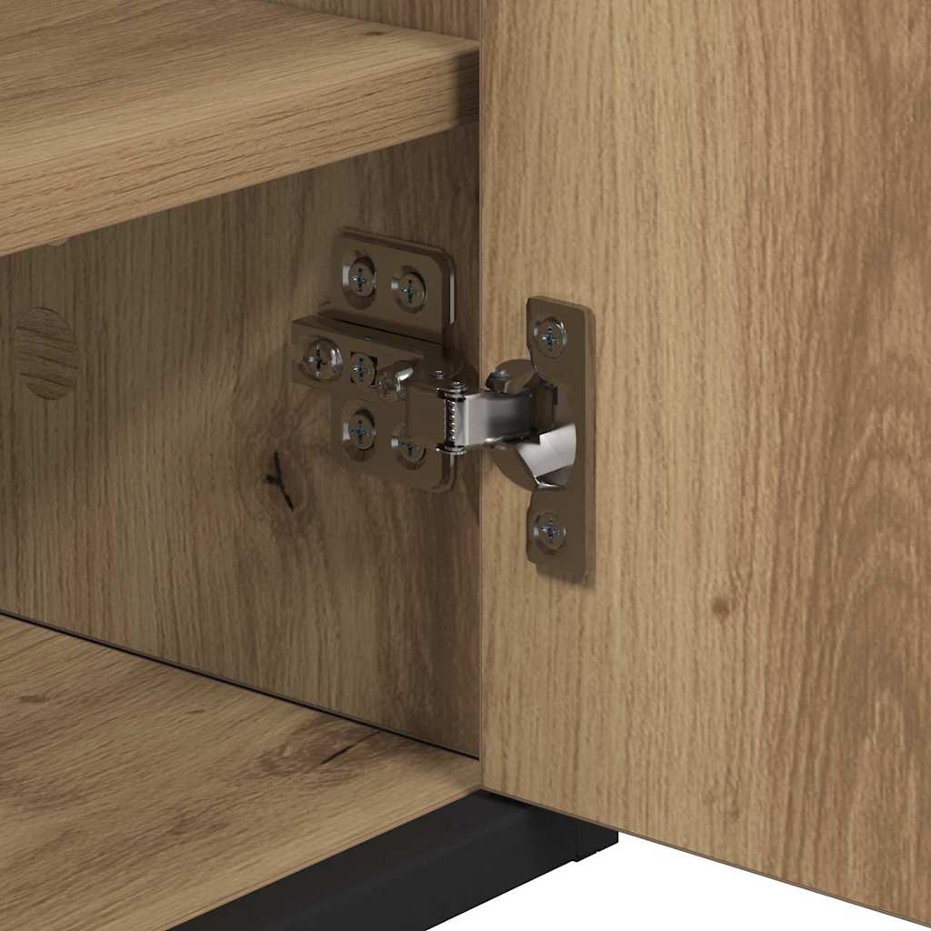 Badezimmermöbel-Set mit Regal 2 pcs Artisan-Eiche Holzwerkstoff