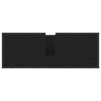 Badezimmermöbel-Set 2 stk. Schwarz Eichen-Optik 90 x 33 x 60 cm