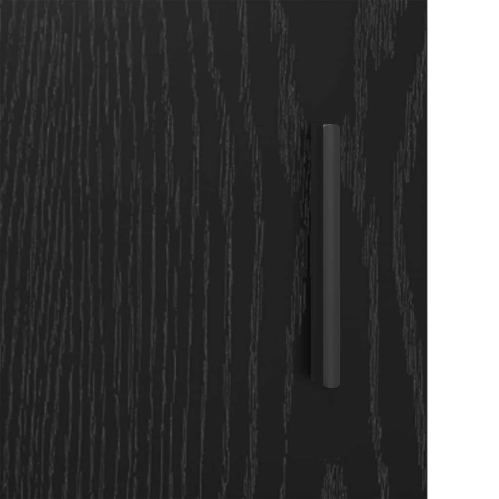 Badezimmermöbel-Set 3 stk. Schwarz Eichen-Optik 65 x 33 x 60 cm