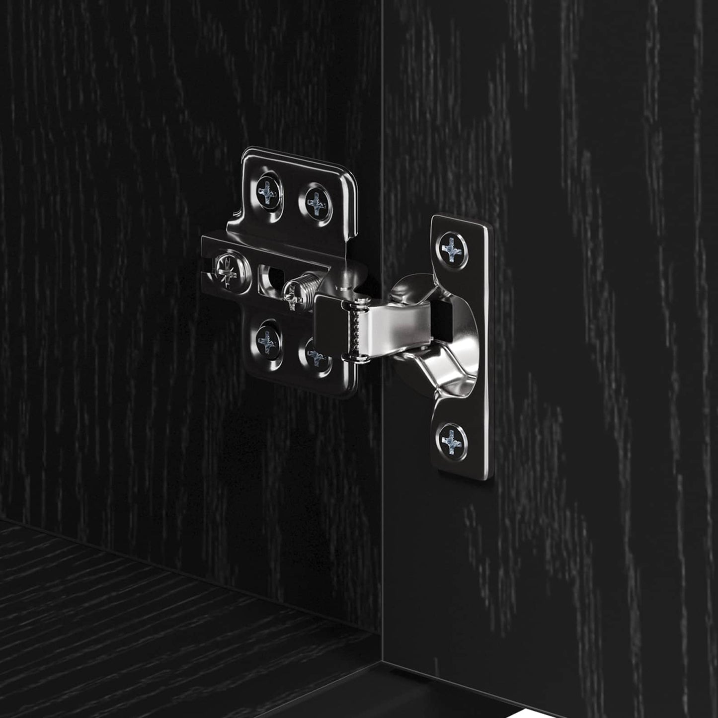 Badezimmermöbel-Set 3 stk. Schwarz Eichen-Optik 60 x 33 x 60 cm