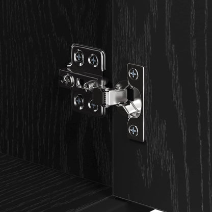 Badezimmermöbel-Set 3 stk. Schwarz Eichen-Optik 60 x 33 x 60 cm