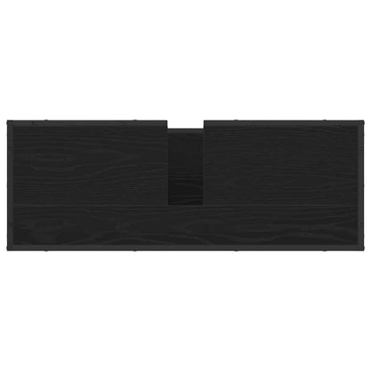 Badezimmermöbel-Set 3 Stk. Schwarz Eichen-Optik Holzwerkstoff