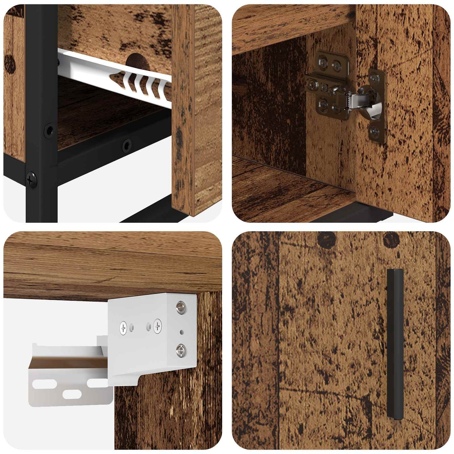 Badezimmermöbel-Set 3 stk. Altholz 35 x 37,5 x 100 cm