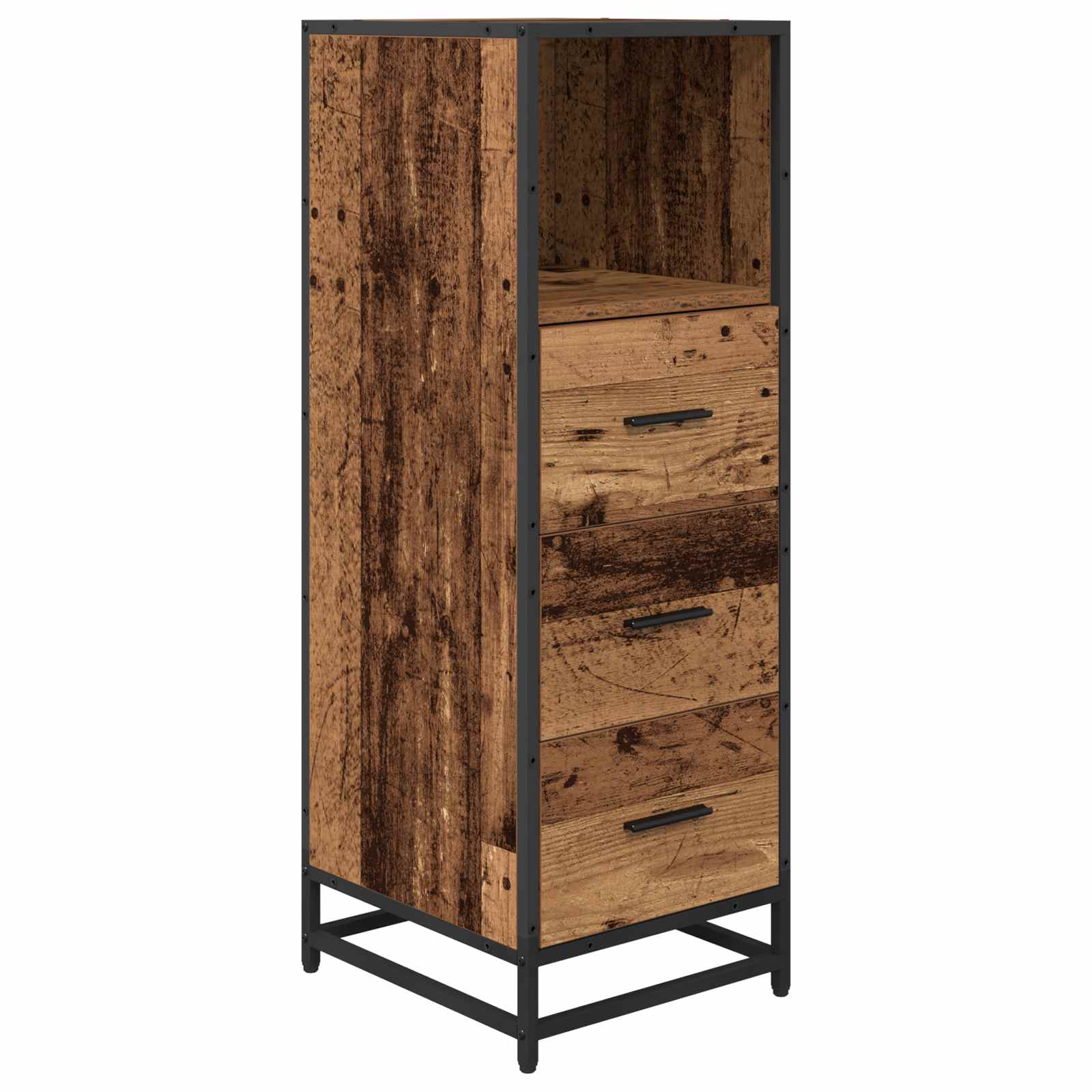 Badezimmermöbel-Set 3 stk. Altholz 35 x 37,5 x 100 cm