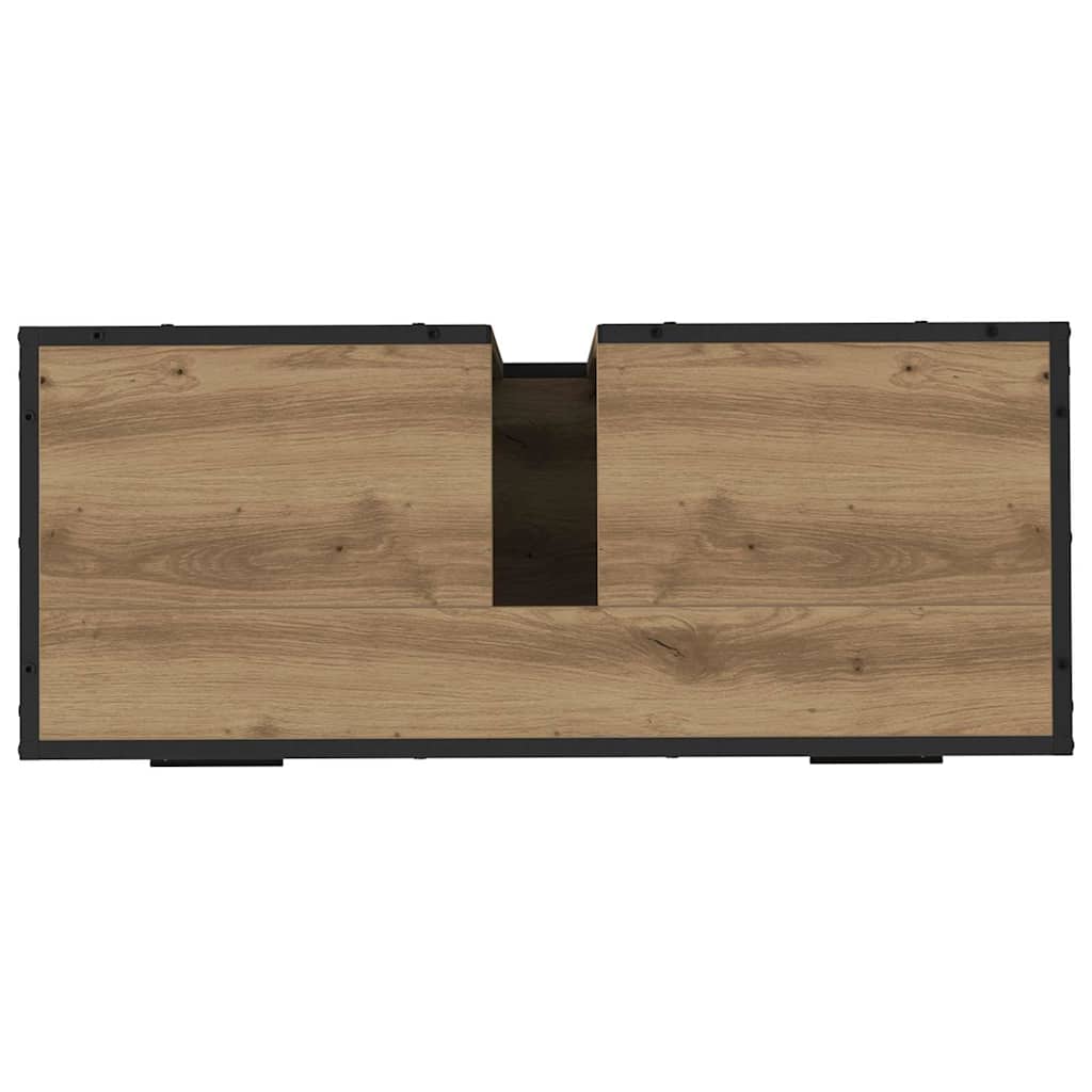 Badezimmermöbel-Set 2 stk. Artisan-Eiche 80 x 33 x 60 cm