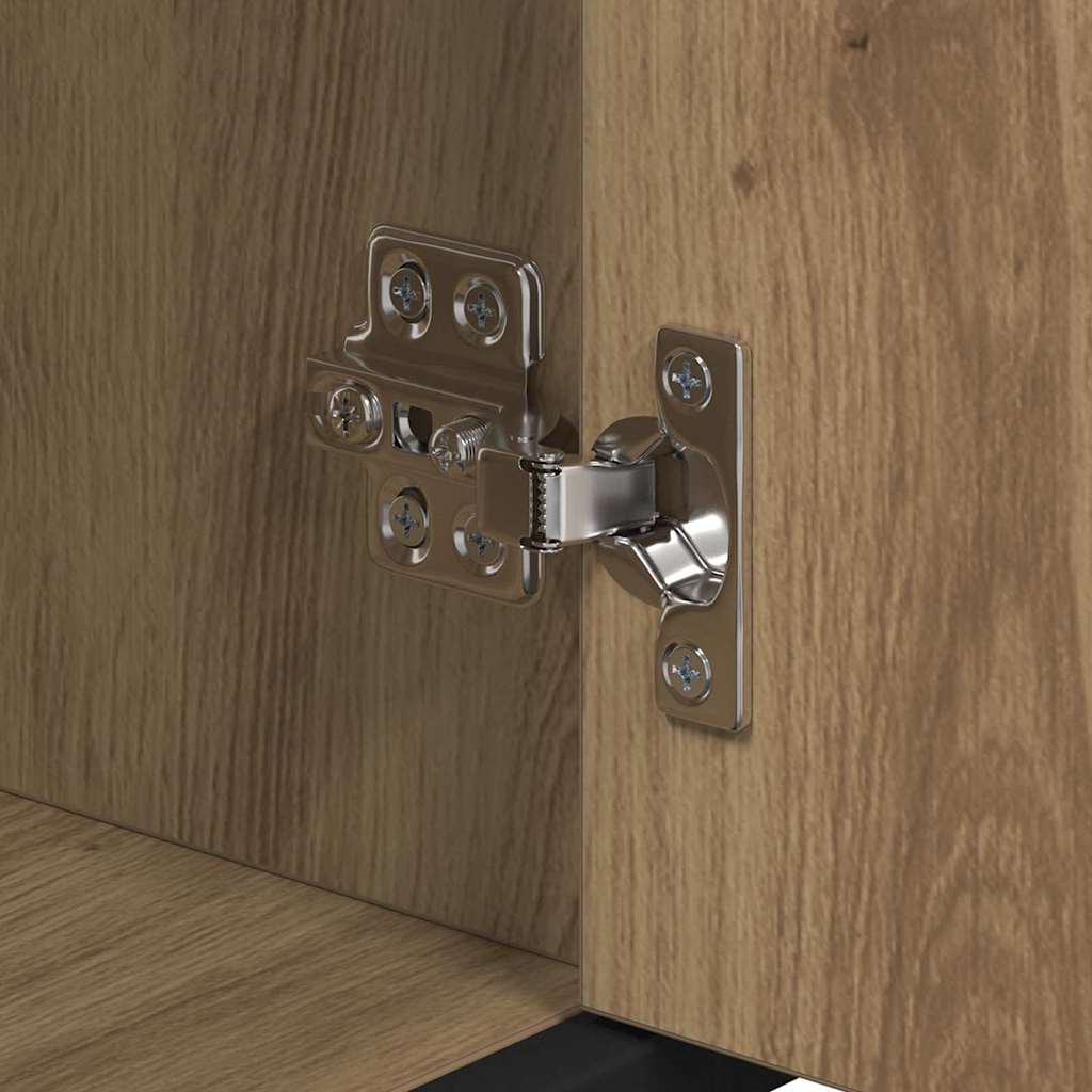 Badezimmermöbel-Set 4 Stk. Artisan-Eiche 80 x 33 x 60 cm
